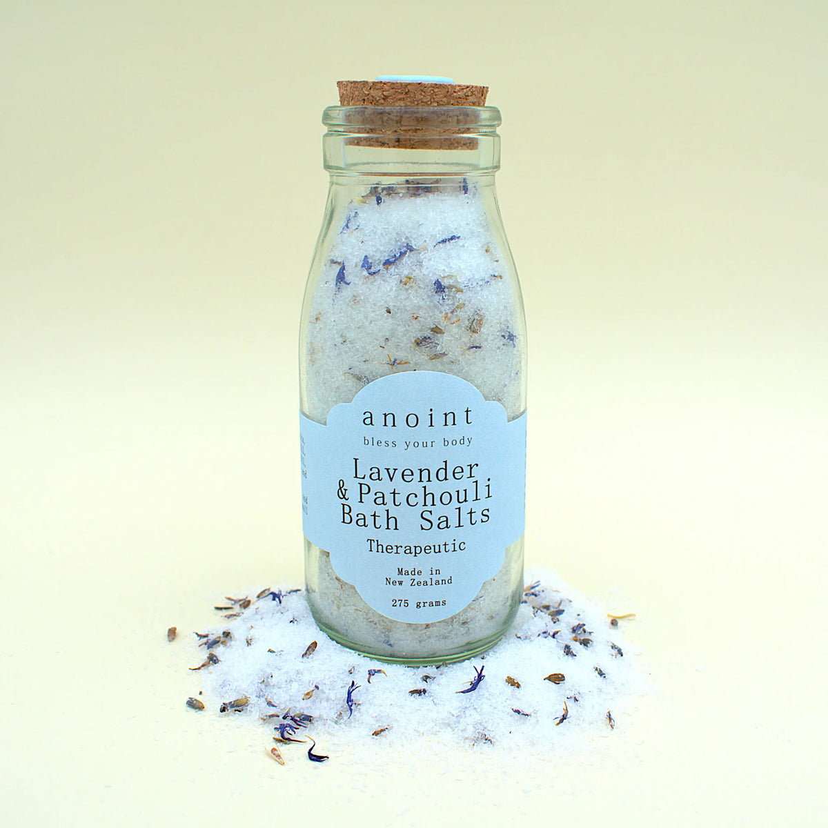 Lavender Patchouli Bath Salts Bottle