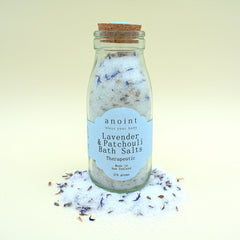 Lavender Patchouli Bath Salts Bottle