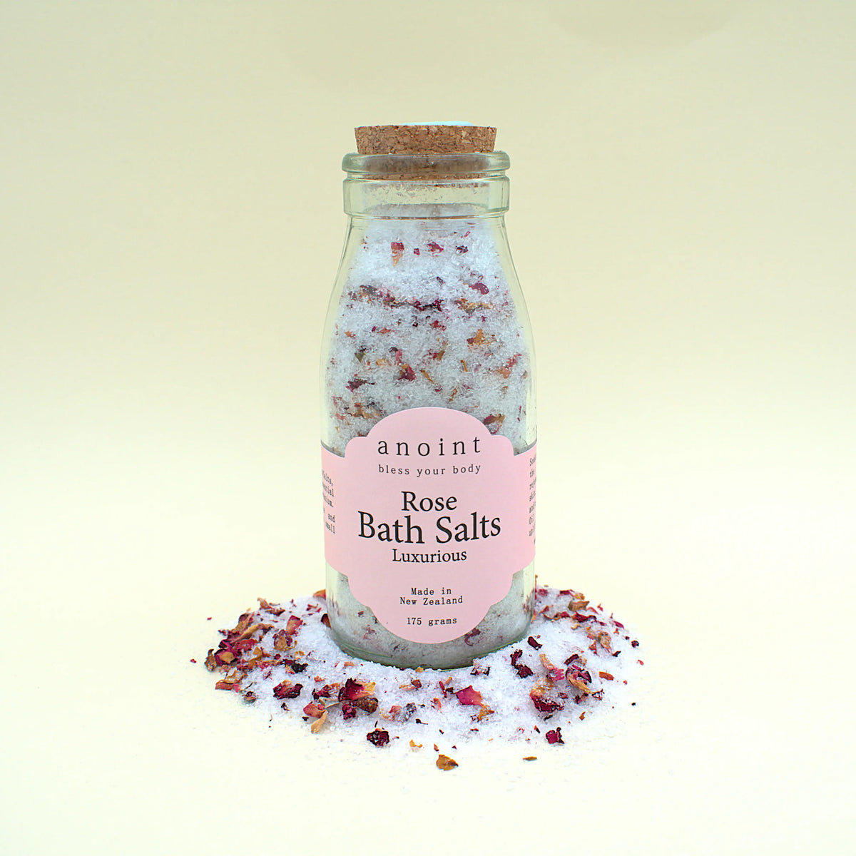 Rose Bath Salts Bottle