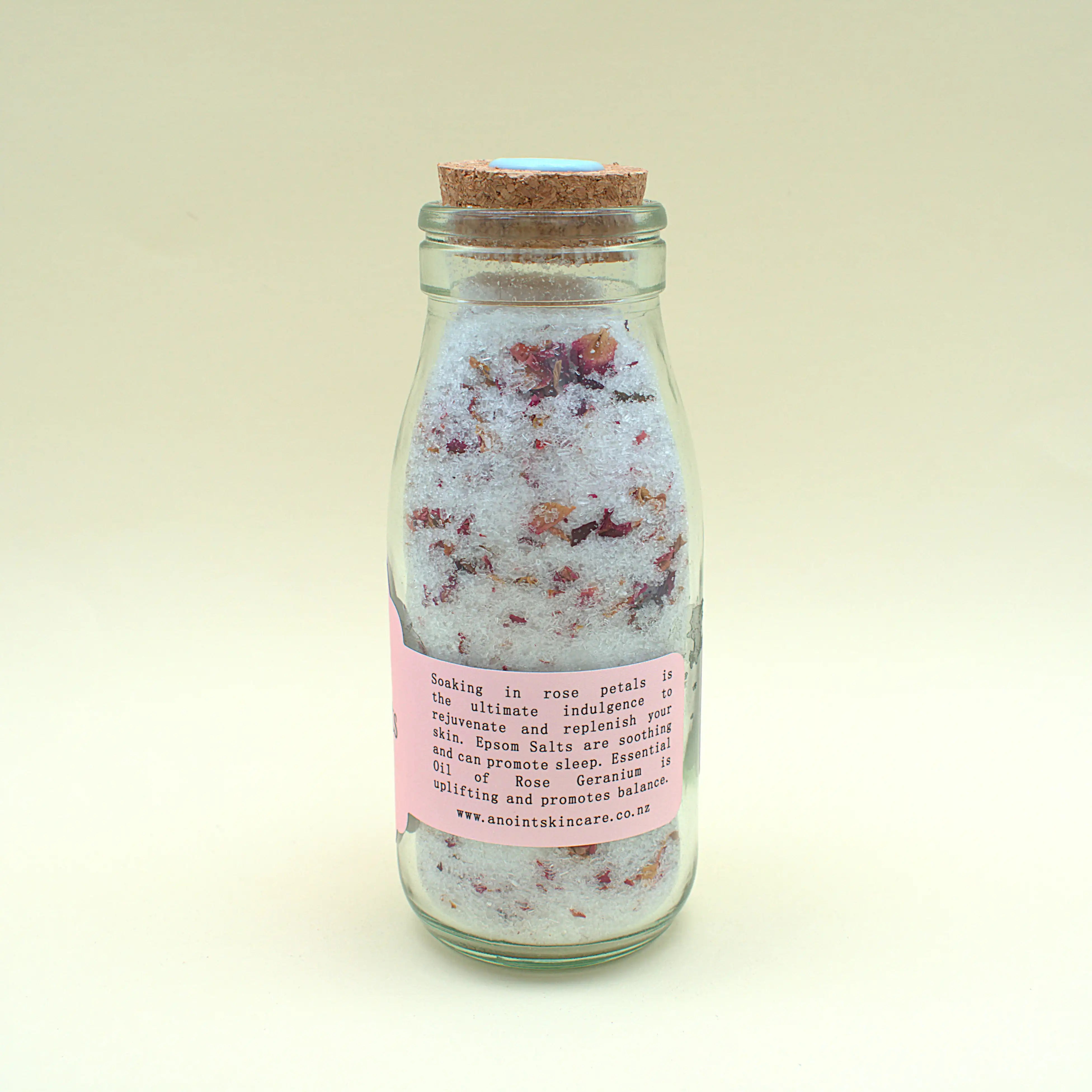 Rose Bath Salts Bottle