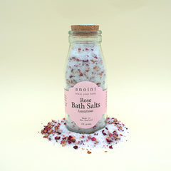 Rose Bath Salts Bottle