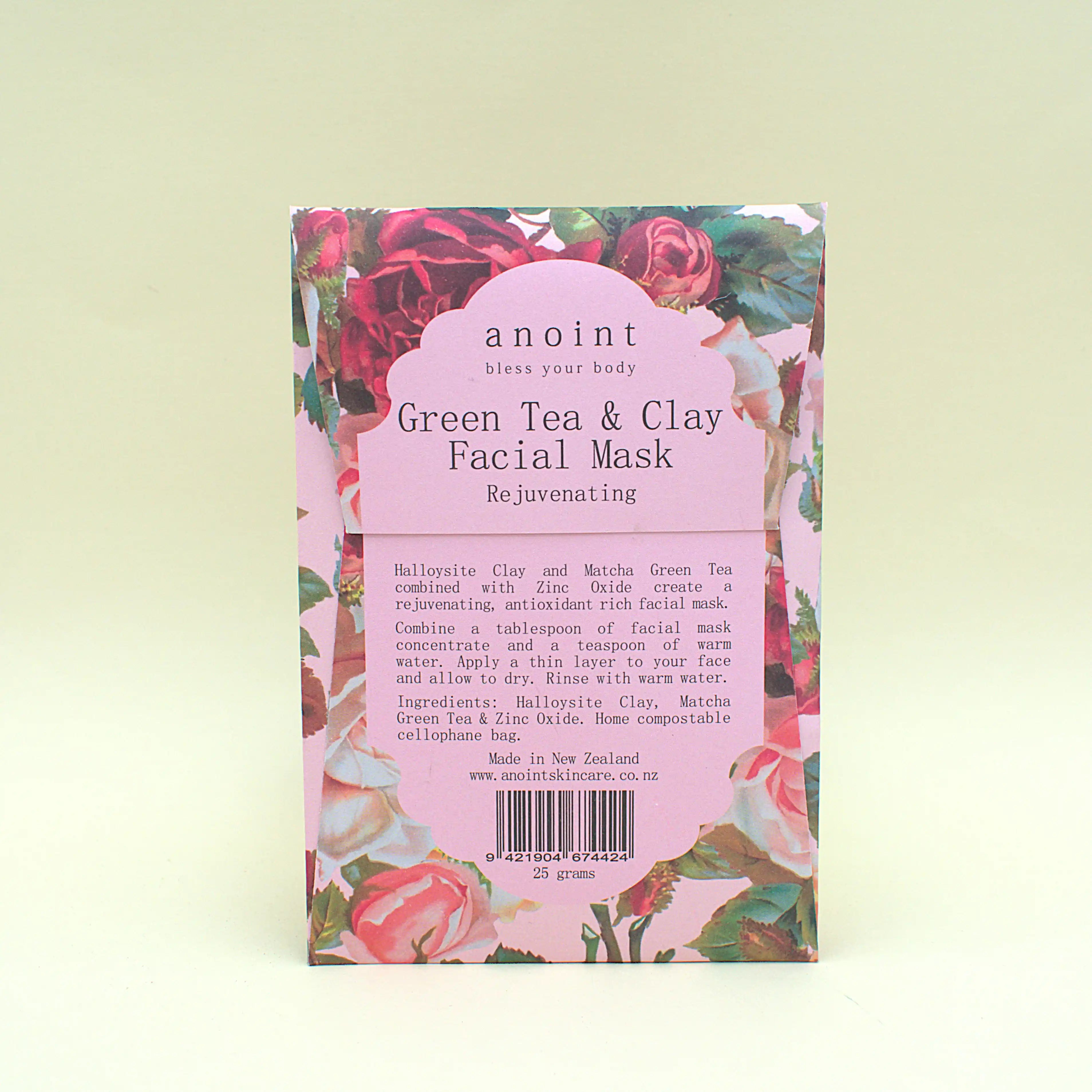 Green Tea and Clay Face Mask Envelope