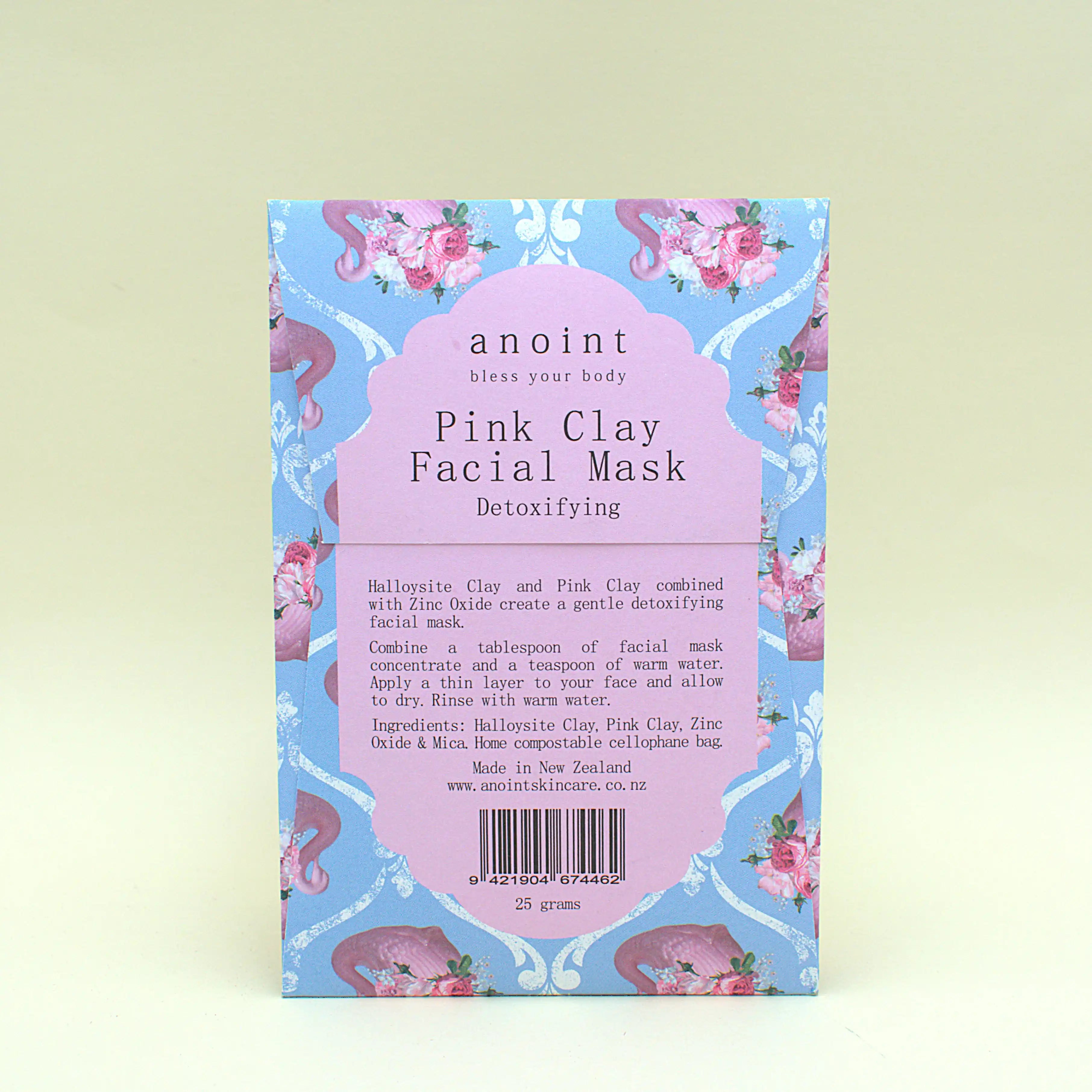 Pink Clay Face Mask Envelope