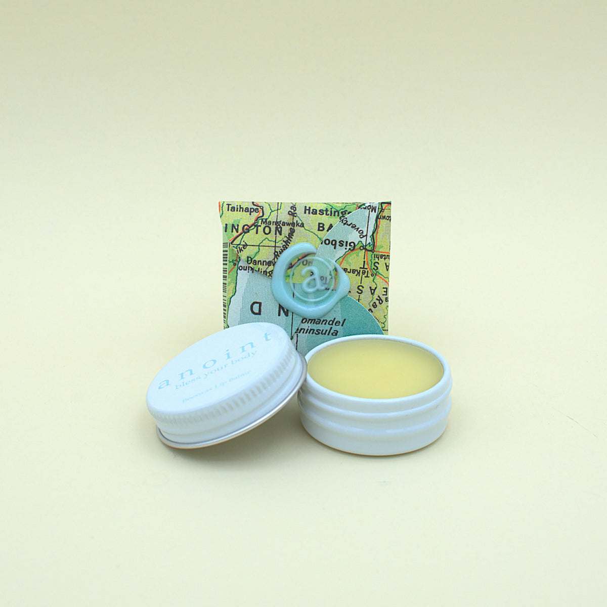 Unscented Lip Balme (Tin) - Vintage Map Petal Wrap
