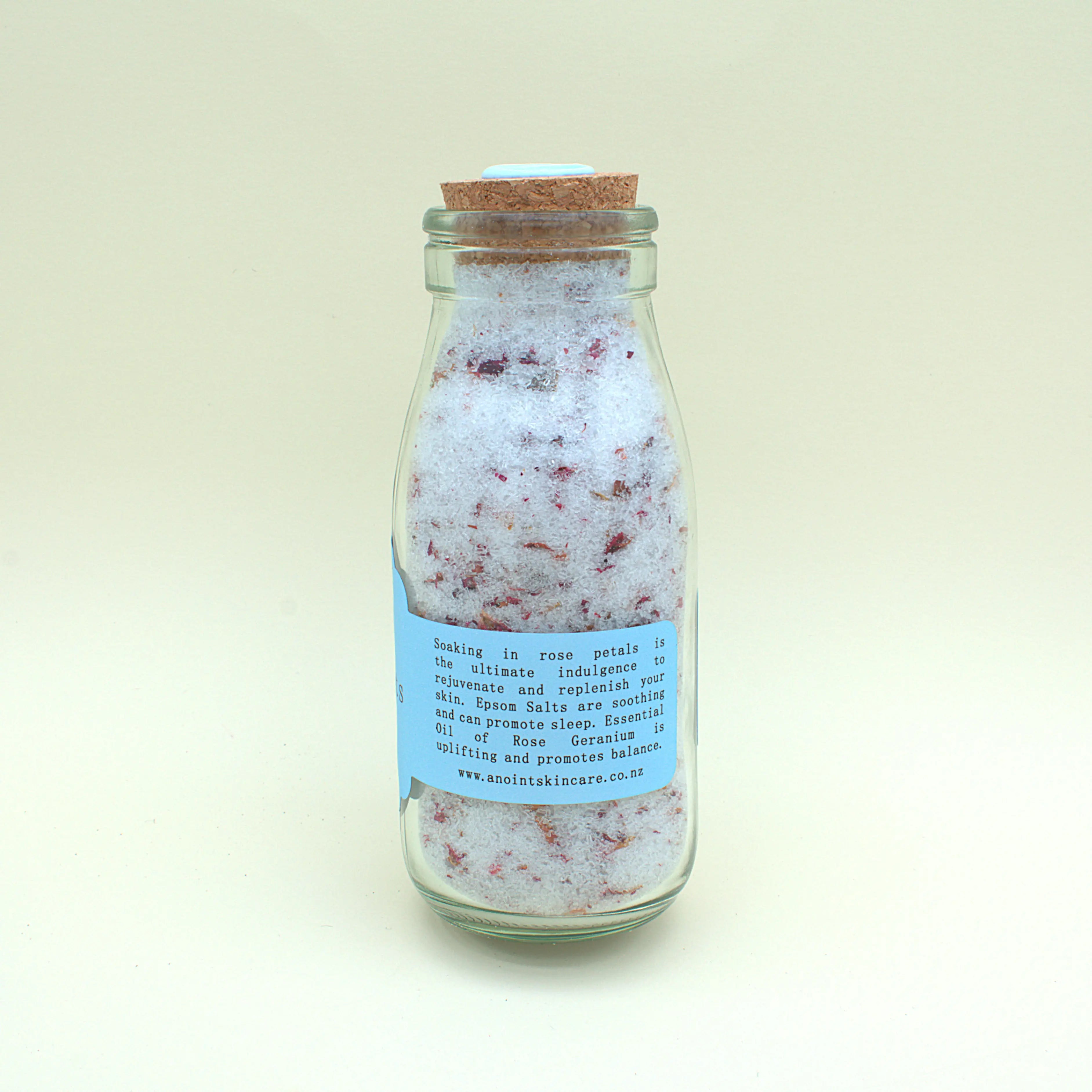 Rose Bath Salts Bottle
